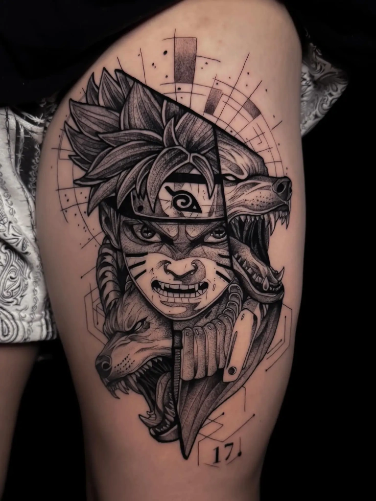 Naruto Tatto Combination | The Best Tatto Studio In Nusa Penida | Nusa Penida Tatto